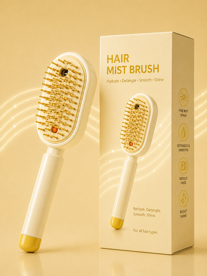 Electric Spray Airbag Massage Comb Essential Oil Atomization Care Self-Cleaning Anti-Static Hair Wrap Smooth Hair Comb